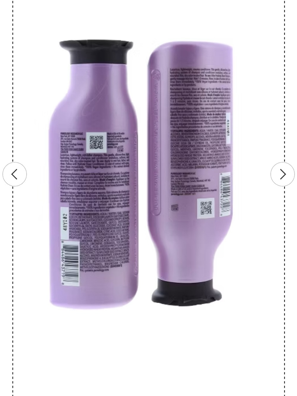 Pureology Hydrate Sheer Shampoo & Conditioner Duo 9 oz Color-Treated Hair NWT - Picture 6 of 10